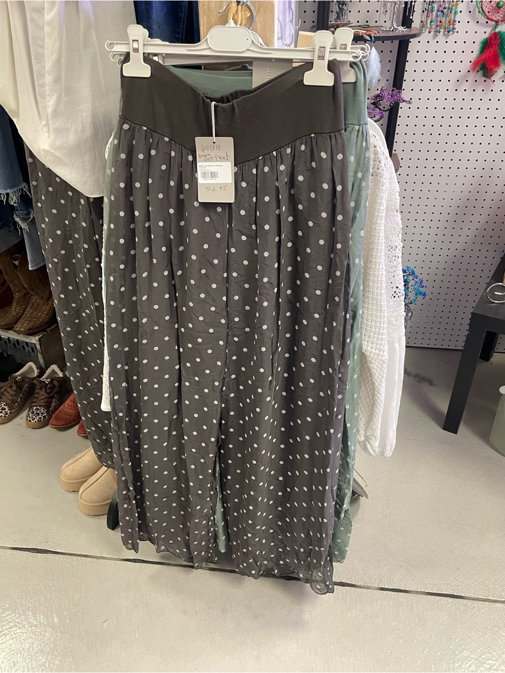 Polka Dot Maxi pants - Brown